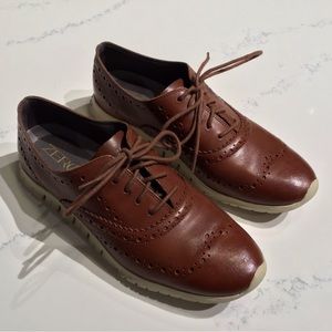 Cole Haan Zerogrand Wingtip Oxford size 7 Woodbury Ivory